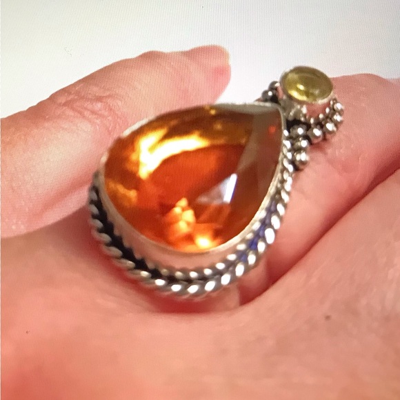 Citrine 925 Sterling Silver Ring - Picture 1 of 4